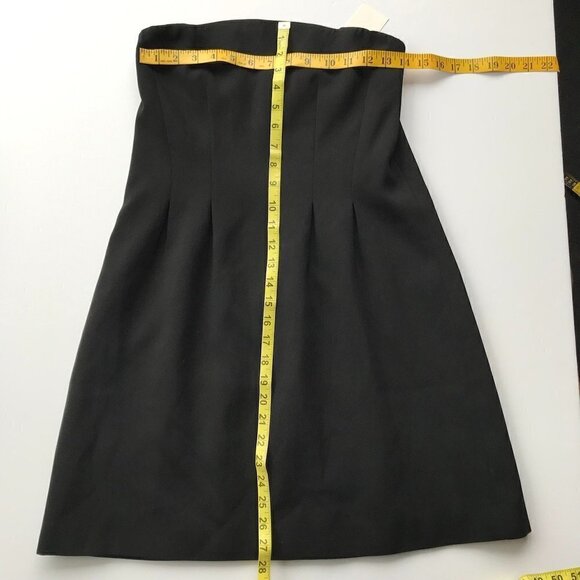 OAK + FORT NWT, LBD Black Strapless Dress, lined, knee length, sz S - Picture 12 of 15